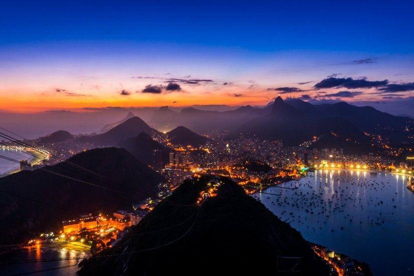 4K HD Wallpaper: View from Sugarloaf Mountain (Pao de Acucar) Rio de Janeiro
