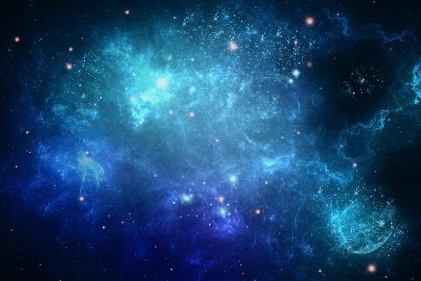 Full HD Blue & Black Background of Space