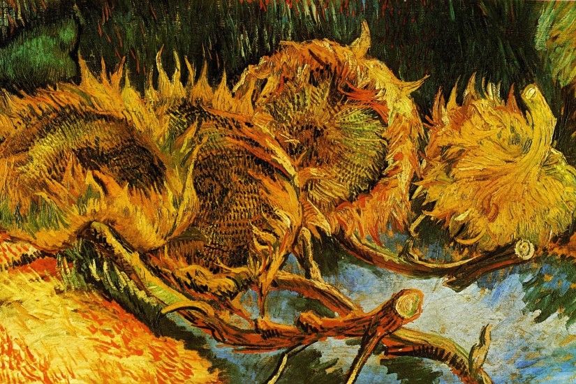 Wallpaper Vincent Van Gogh Still Life Sunflowers