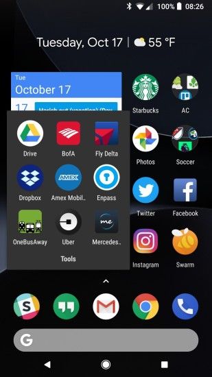 By default with Android 8.0 Oreo, app folders, the app drawer, and quick  settings panel all feature stark white backgrounds. It's not a bad look by  any ...