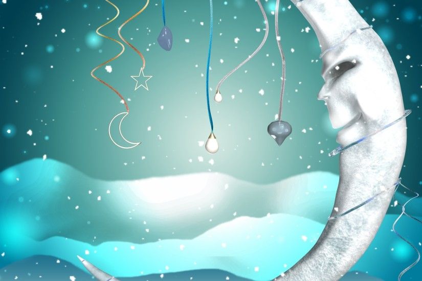 Fantasy Art Winter Moon Background