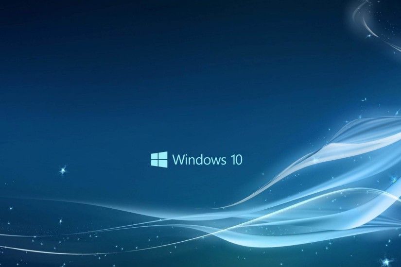Windows 10 Wallpaper in Blue Abstract Stars and Waves | HD Wallpapers .