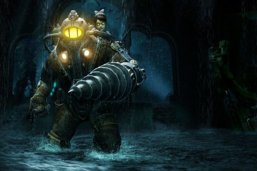 BioShock 2, Video Games, Big Daddy, Little Sister, Rapture, Sea Wallpapers  HD / Desktop and Mobile Backgrounds