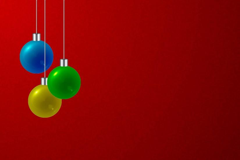 Christmas Bulbs Red Background ...