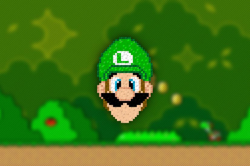 Video Game - Super Mario World Luigi Super Mario Pixel Art Wallpaper