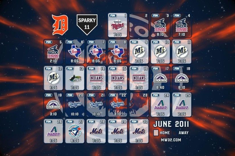 Detroit Tigers June Schedule Wallpaper