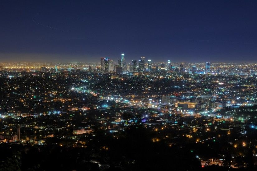 Los Angeles At Night. Wallpaper.