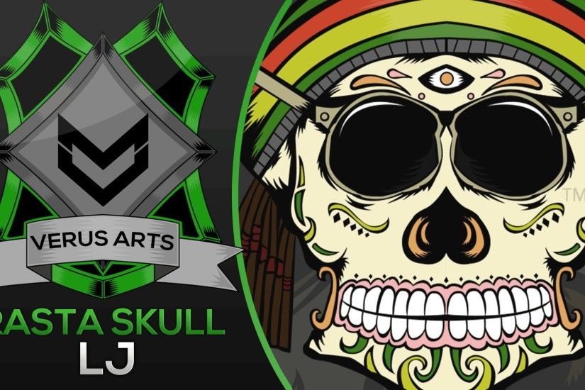 Rasta Skull - Speed Art - Verus LJ - YouTube