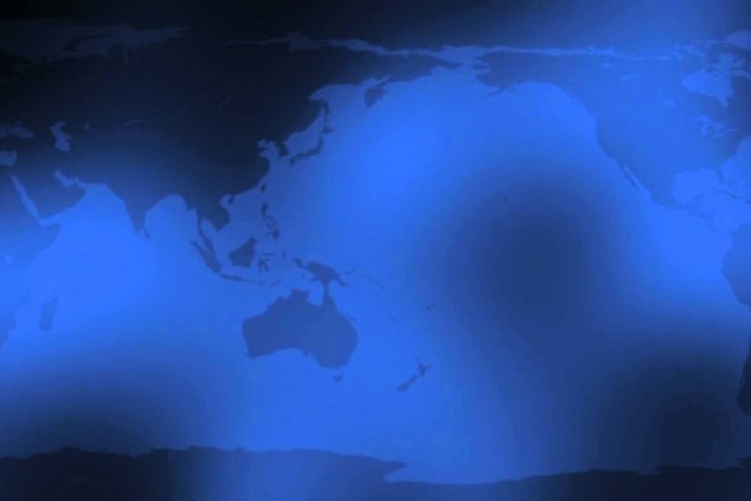 Blue World Map HD Background Loop