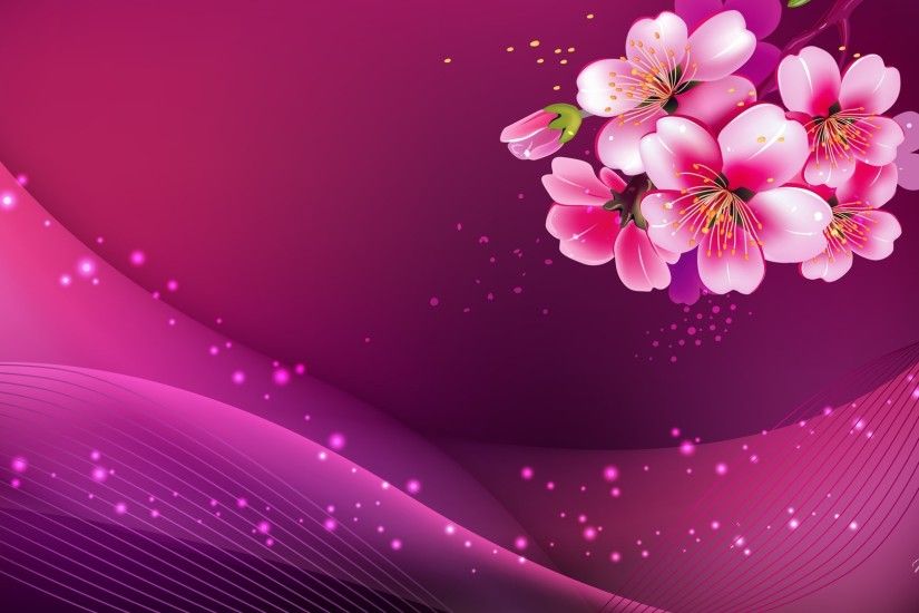 widescreen pink background hd image pc