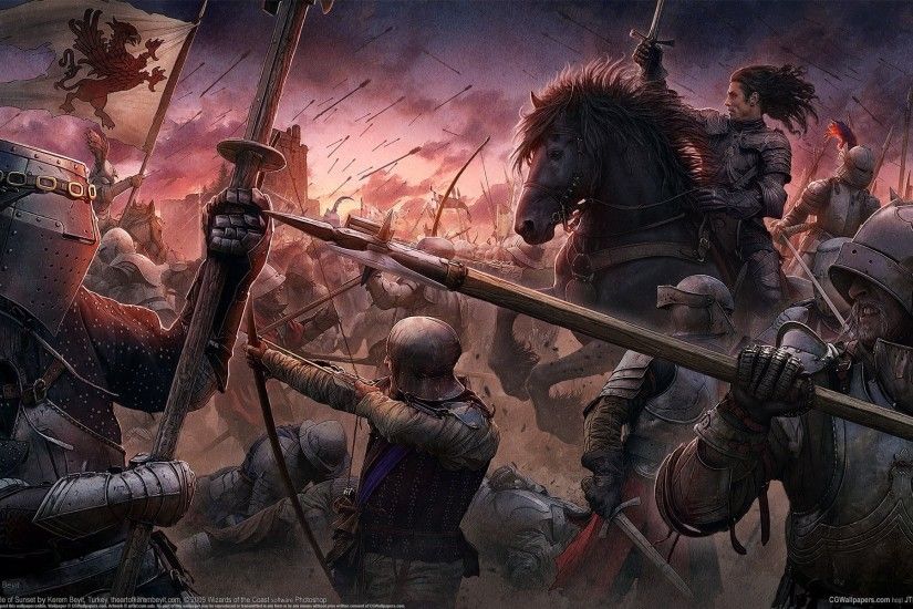 cg wallpapers kerem beyit the battle of sunset medieval style the middle  ages castle knights warriors