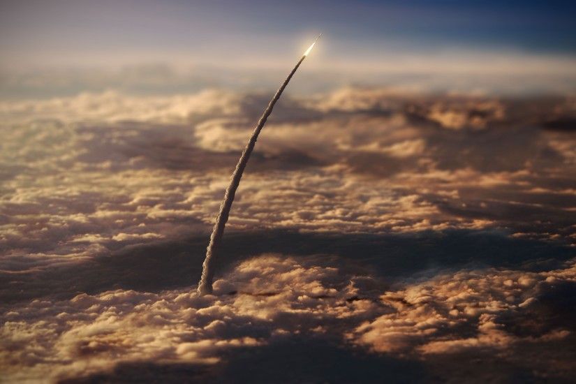 General 3840x2160 space NASA tilt shift clouds rocket Launch smoke