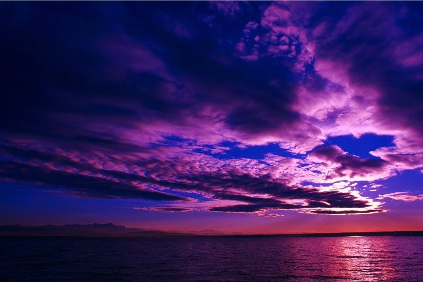 Deep Purple Sunset Wallpaper