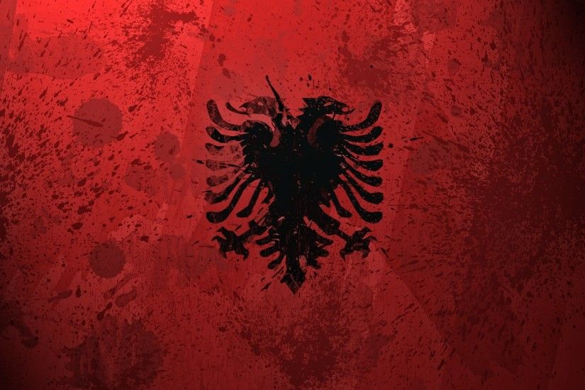 Wallpaper Albania, Flag, Coat of arms, Background, Color, Symbols, Texture