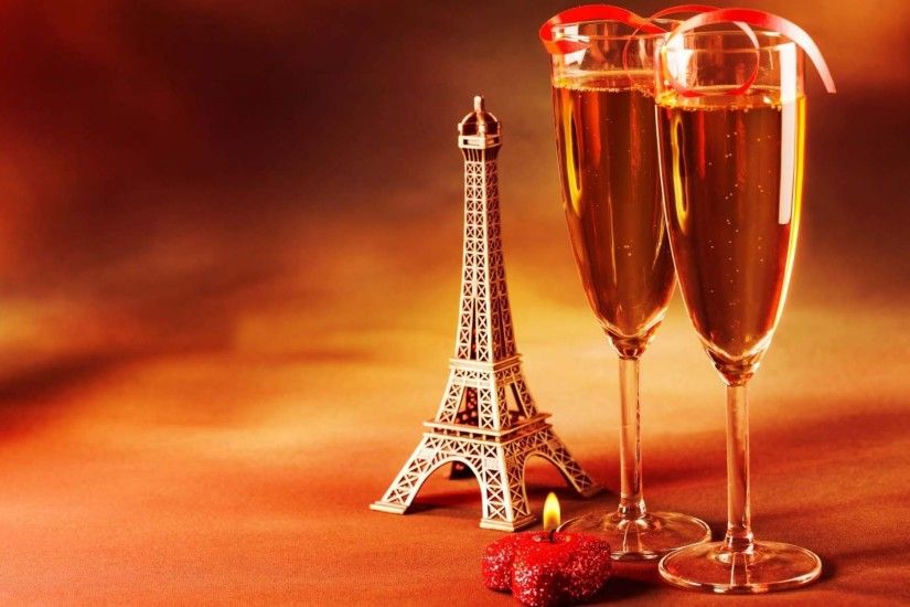 Champagne Glasses The Eiffel Tower Christmas Wallpaper | HD Christmas  Wallpaper Free Download ...