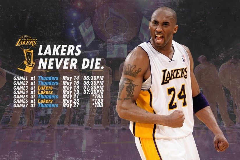 ... Lakers Thunder NBA Playoffs HD Wallpaper ...