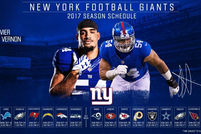 Click one of the thumbnails below to download the New York Giants 2017  schedule desktop wallpaper. For desktop wallpapers, right-click on the  image and ...