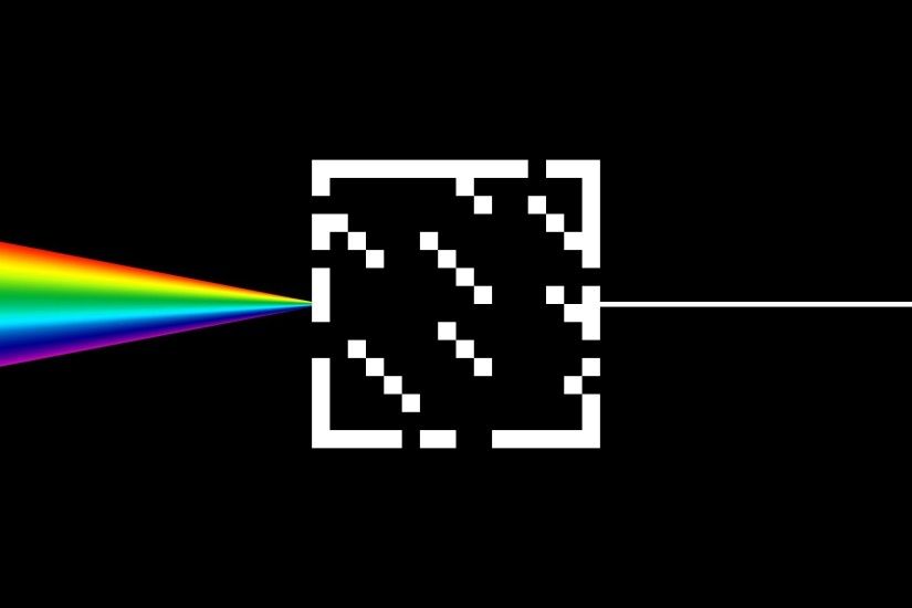 Minecraft, Minimalism, Black, Glass, Rainbows, Pink Floyd, Dark Side Of The Moon  Wallpapers HD / Desktop and Mobile Backgrounds
