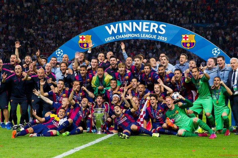 fc-barcelona-2014-2015-winners-uefa-champions-league Wallpaper: 2560x1600
