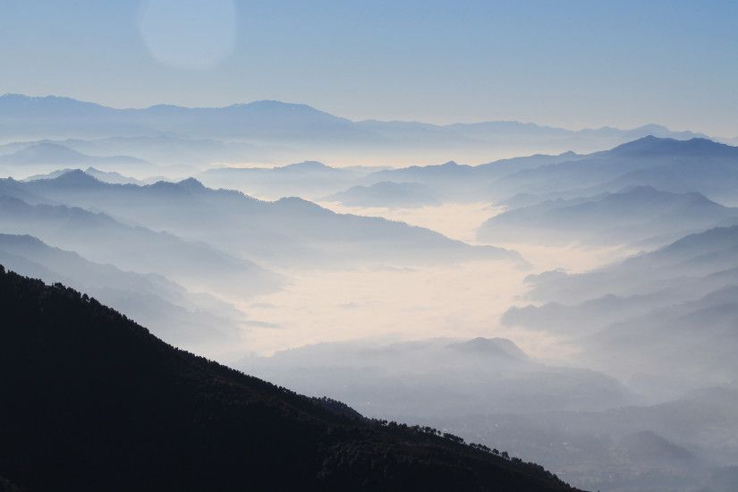 Misty Himalaya Mountains