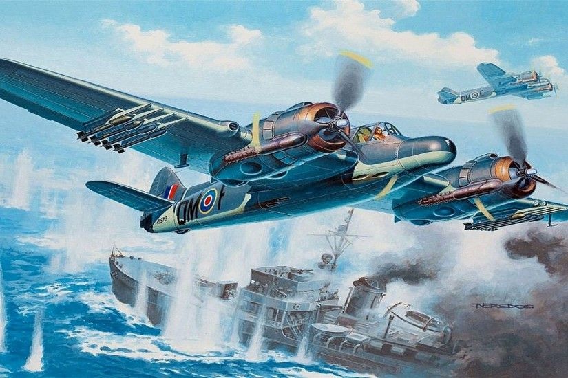 Bristol Beaufighter, Airplane, Military Aircraft, Aircraft, Military, World  War II Wallpaper HD