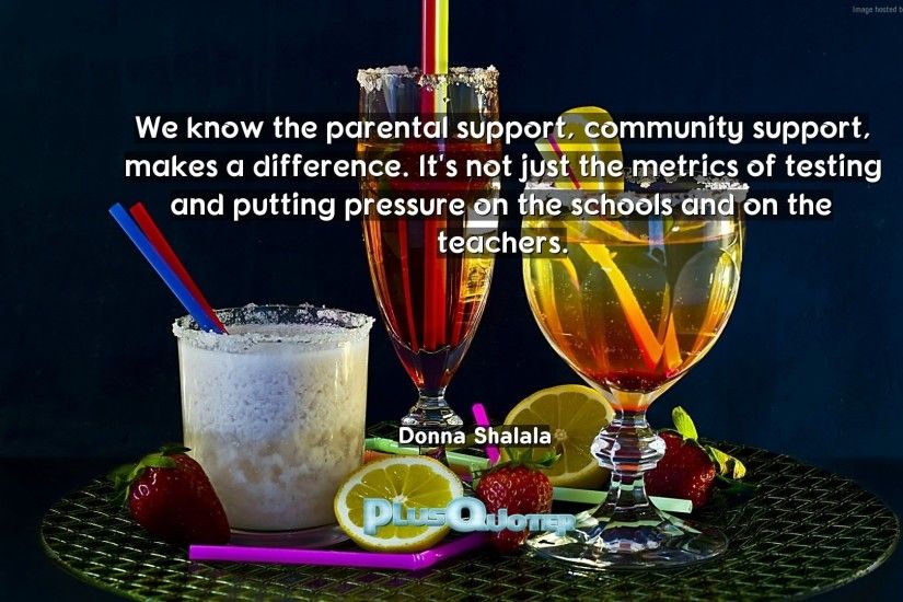 Download Wallpaper with inspirational Quotes- "We know the parental  support, community support,