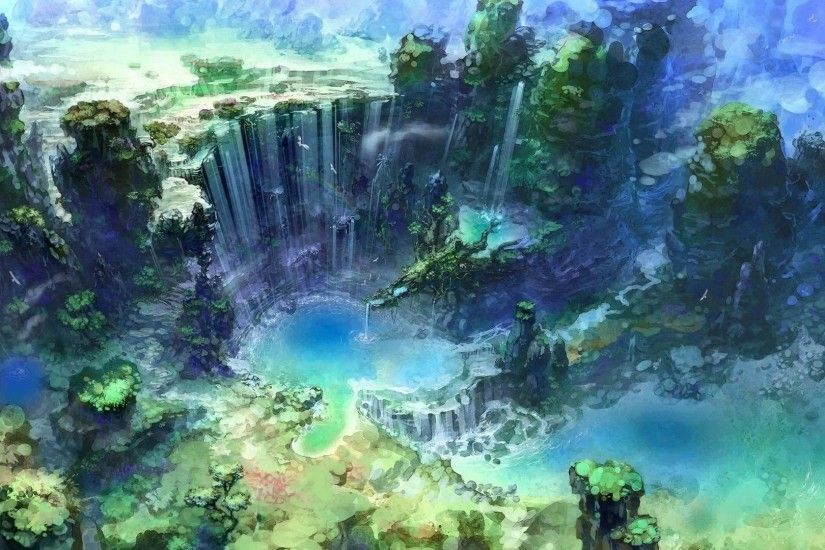 Artwork Fantasy Art Waterfalls Water Nature