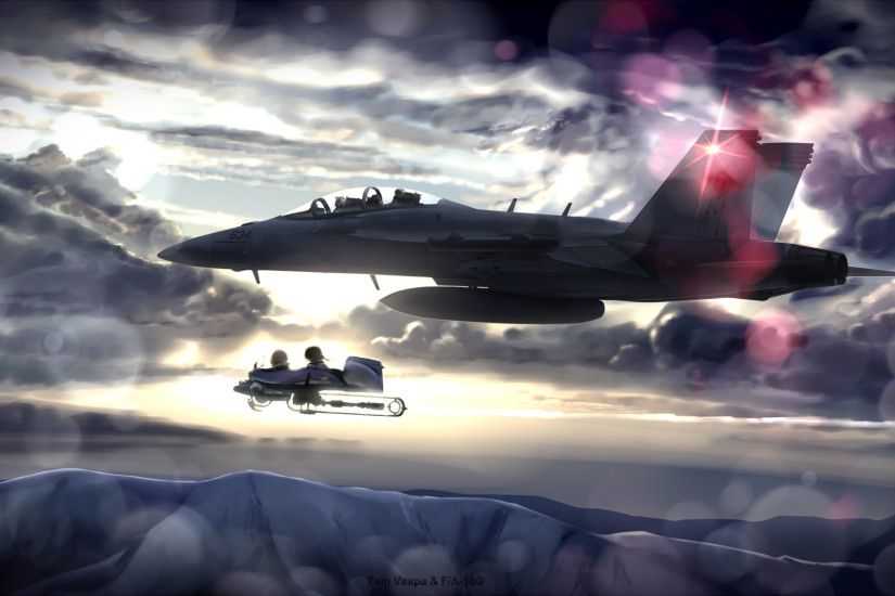 Aircraft chipika clouds last exile sky tagme tagme (character) military jet  jets sky wallpaper | 1920x1080 | 75398 | WallpaperUP