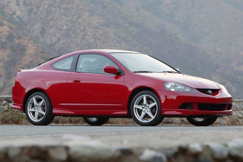 Wallpaper Acura, Rsx, Red, Side view, Style, Cars, Mountains, Nature,  Asphalt HD, Picture, Image