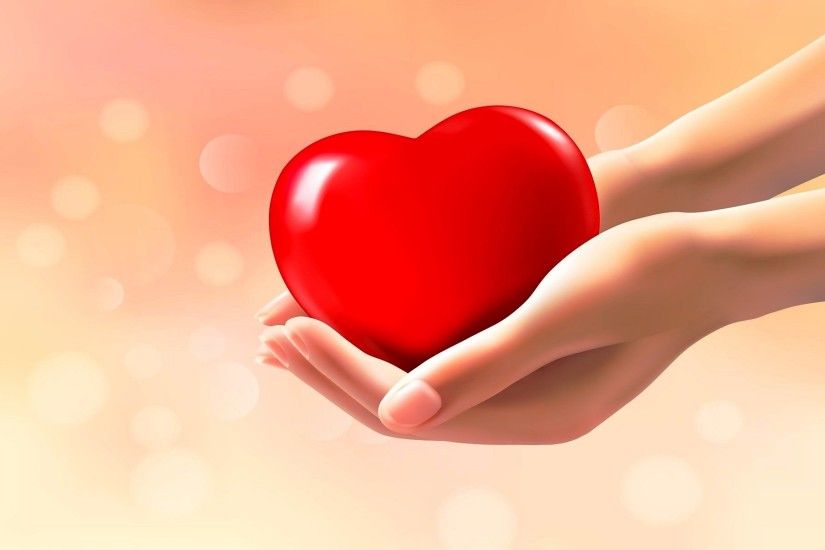 red heart in hands love hd images wallpaper