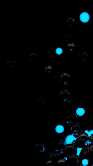 Black and blue spheres Mobile Wallpaper 4390