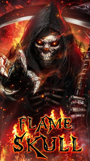 ... Badass Wallpapers For Android 05 0f 40 Grim Reaper Flame Skull