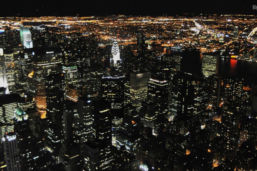 city lights at night NYC