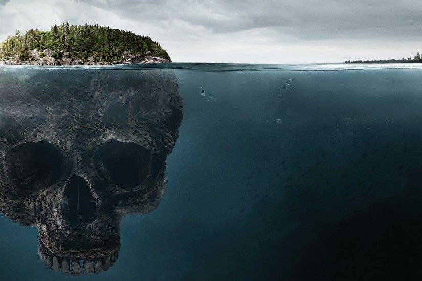 TV Show - The Curse of Oak Island Skull Water Ocean Wallpaper
