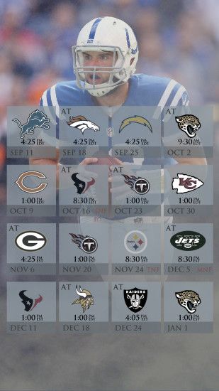 Colts Schedule Mobile Wallpaper (2016) ...