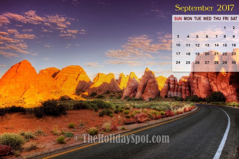 September Calendar Wallpaper 2017 - Beautiful Nature