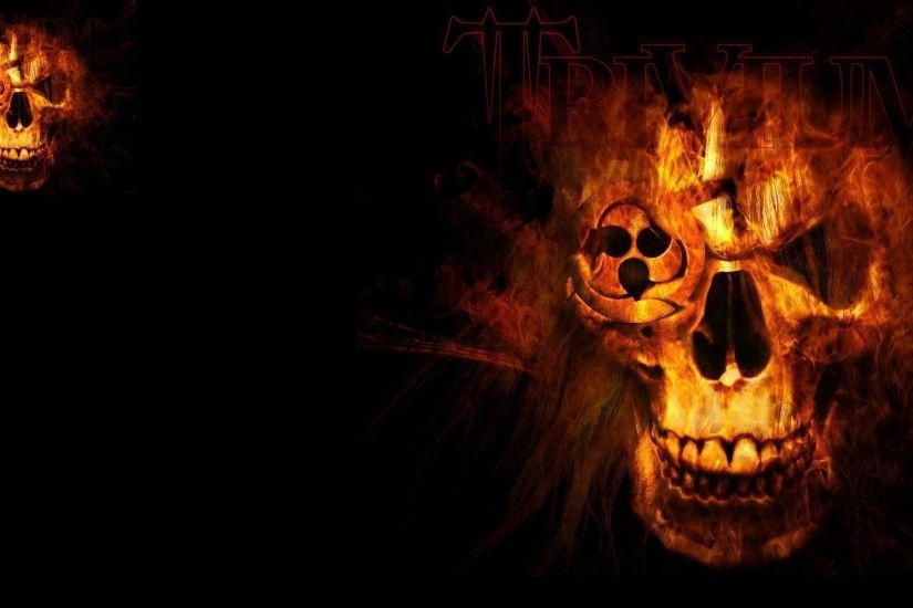 1920x1080 Wallpapers For > Red Fire Skull Wallpaper