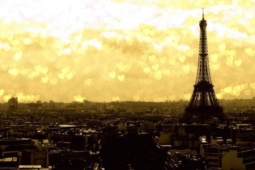 Sunset at The Eiffel Tower Wallpaper