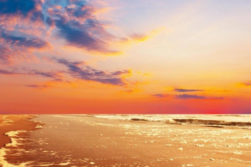 Beauty Landscape Beach Sunset Sky Summer Sea Clouds Nature Wallpaper For  Windows 7 Ultimate - 1920x1080