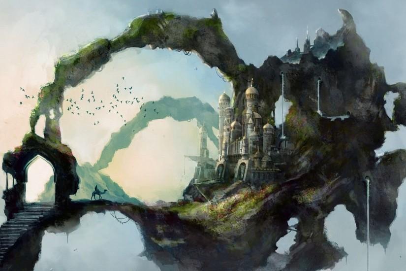 Fantasy castle wallpaper