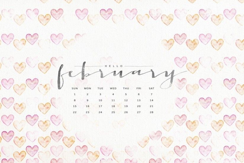 1920x1080 Valentines February Calendar Wallpaper Sarah Hearts