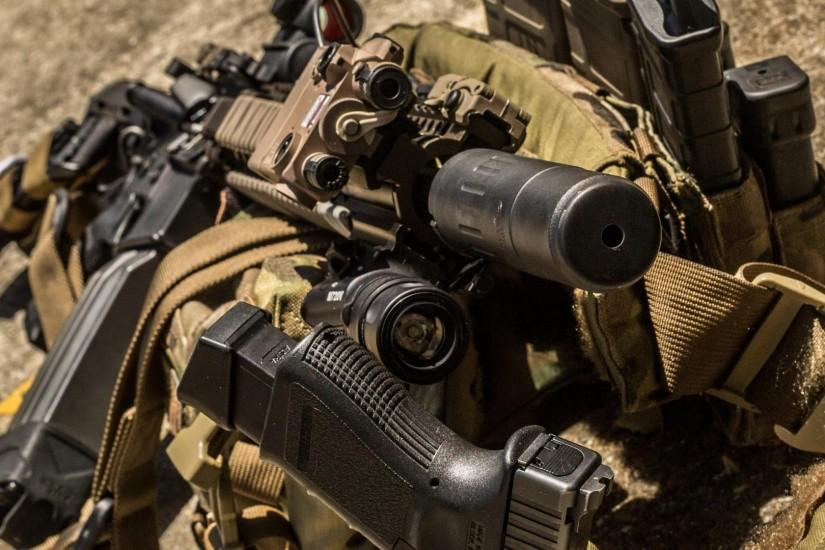 Magpul ar-15 suppressor surefire led weaponlight aimpoint wallpaper .