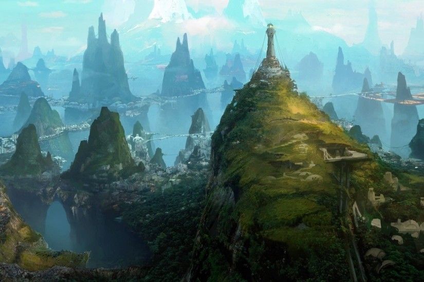 Fantasy Landscape City Wallpaper