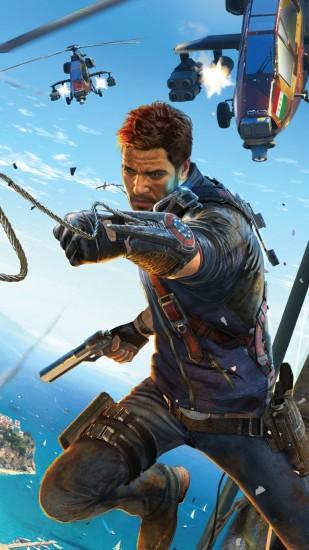 1080x1920 Wallpaper just cause 3, just cause, rico rodriguez, airplanes,  helicopters,