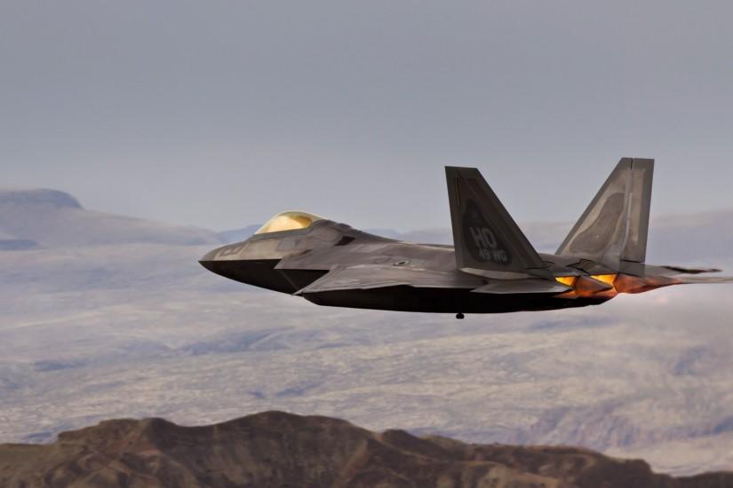 F-22 vehicles aircraft airplane plane weapon military air force flight  mountains landscape wallpaper | 1920x1080 | 27177 | WallpaperUP