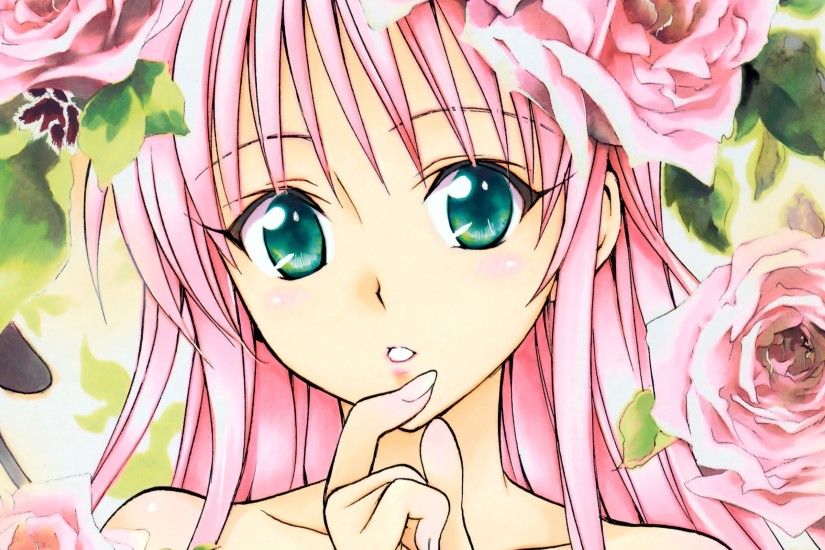 Anime - To Love-Ru Anime Lala Satalin Deviluke Pink Hair Green Eyes Rose  Wallpaper