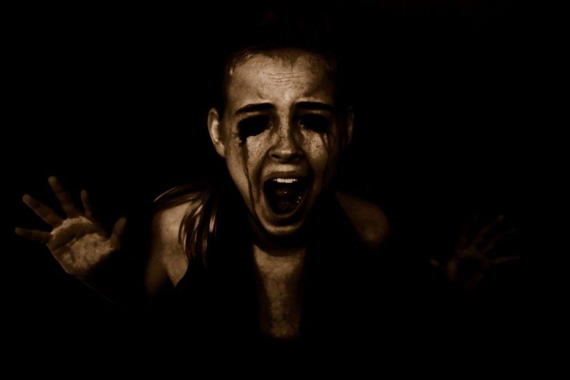 ... demons, spooky, background, blood, creepy, halloween horror, women,  scary, evil, art, girls, macabre, emotion,blue, scream,dark, face Wallpaper  HD