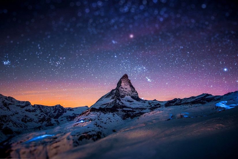 1920x1080 Beautiful Mountain in Night Wallpapers HD Pictures.