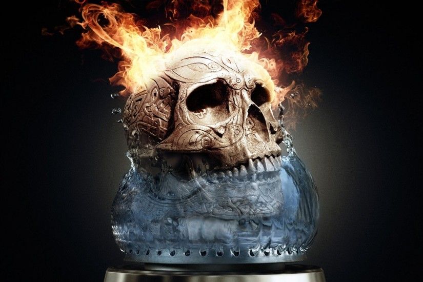 Skull on Fire Wallpapers ·① WallpaperTag