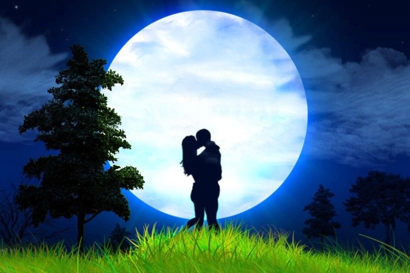 Good Night kiss for cute couple high definition wallpapers